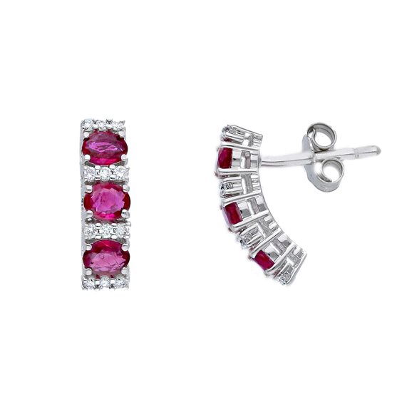 Pendientes Babila Milano Mujer in Oro blanco Rubino 1.28 Ct 233121 - 233121